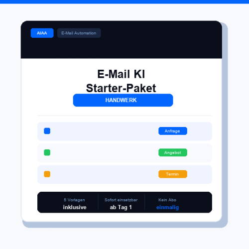 E-Mail KI Starter-Paket Handwerk – Business & Unternehmertum