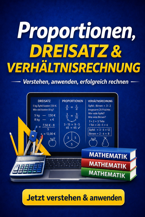 Proportionen, Dreisatz, Verhältnisrechnung für deine Berufsausbildung