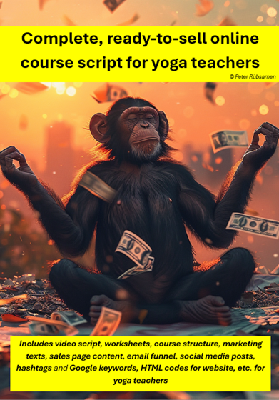 Script as a eBook for Yogateacher to create a course – Online-Marketing